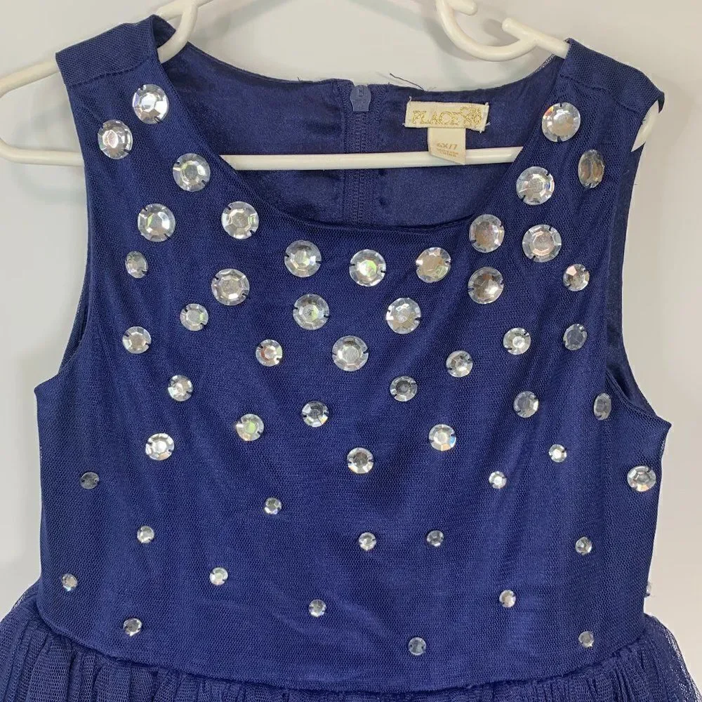 Place Jeweled Blue Dress